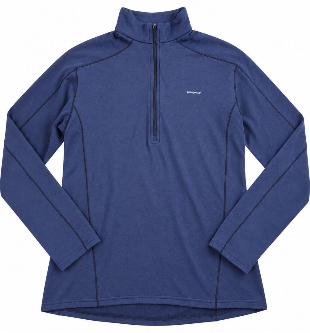 Patagonia Capilene 3 Midweight Navy Blue 1/4 Zip Pullover Size Medium